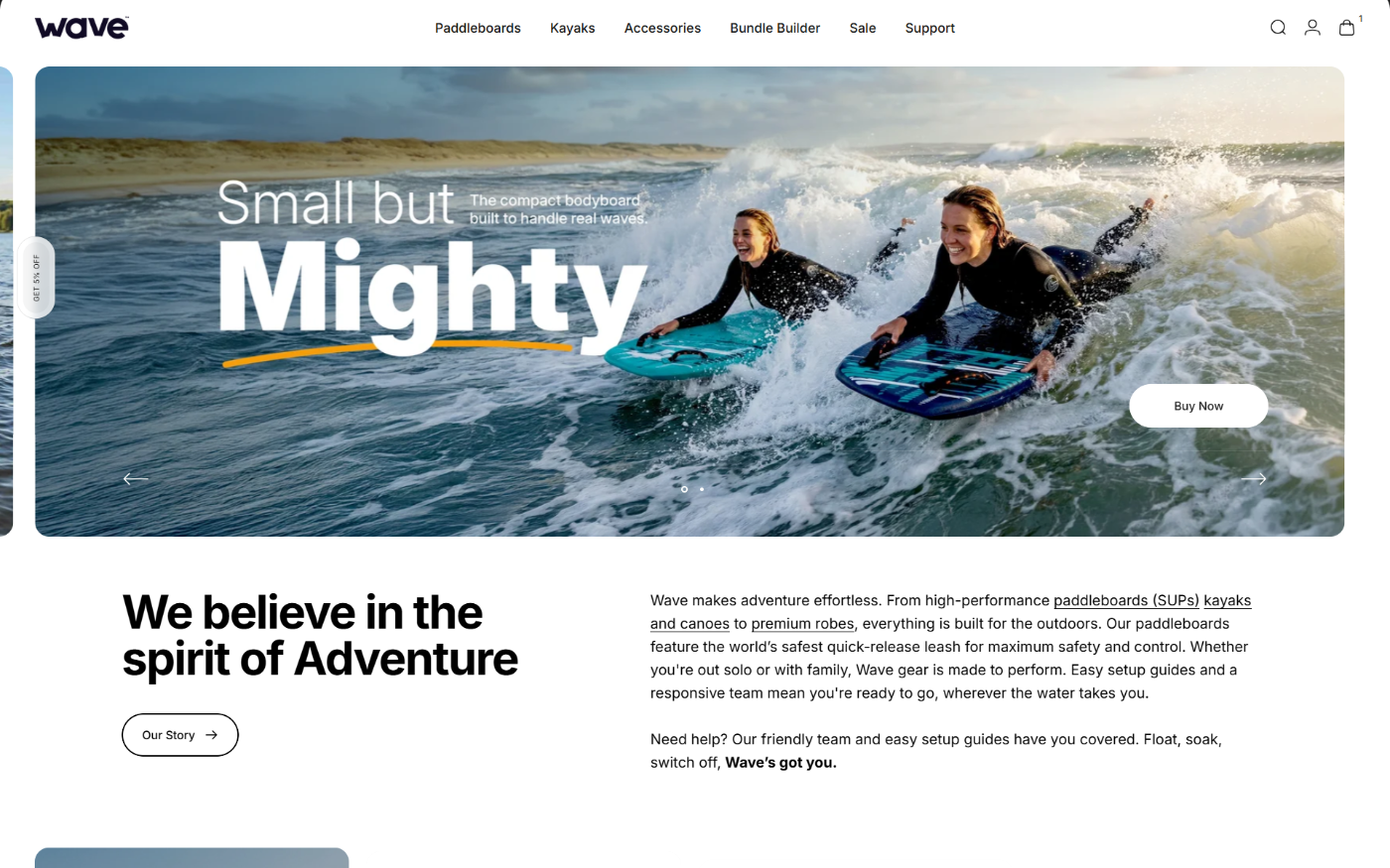 Wave SUP Boards homepage