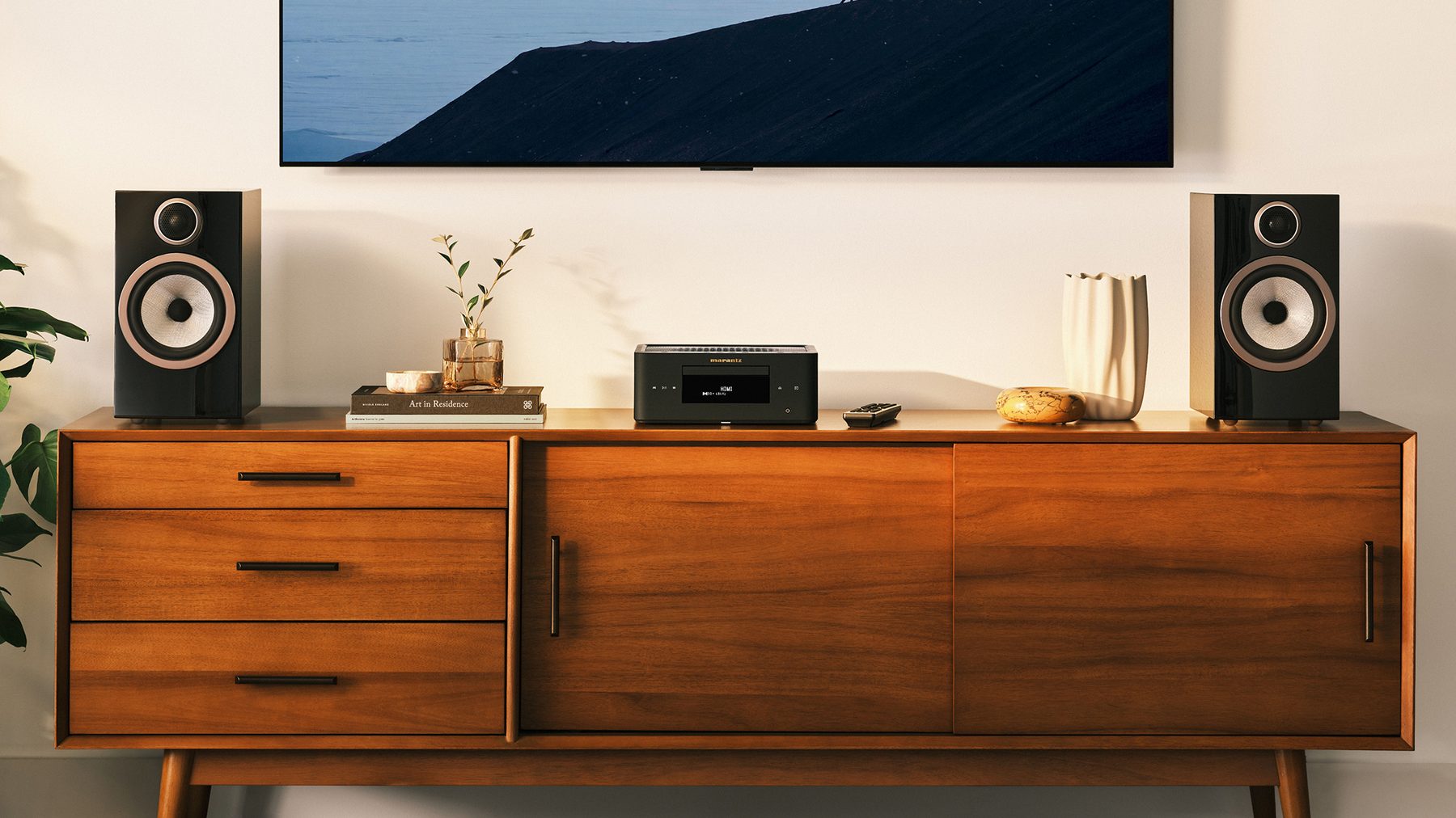Home audio store local search: a living-room style hi-fi listening space of the kind a showroom page should show